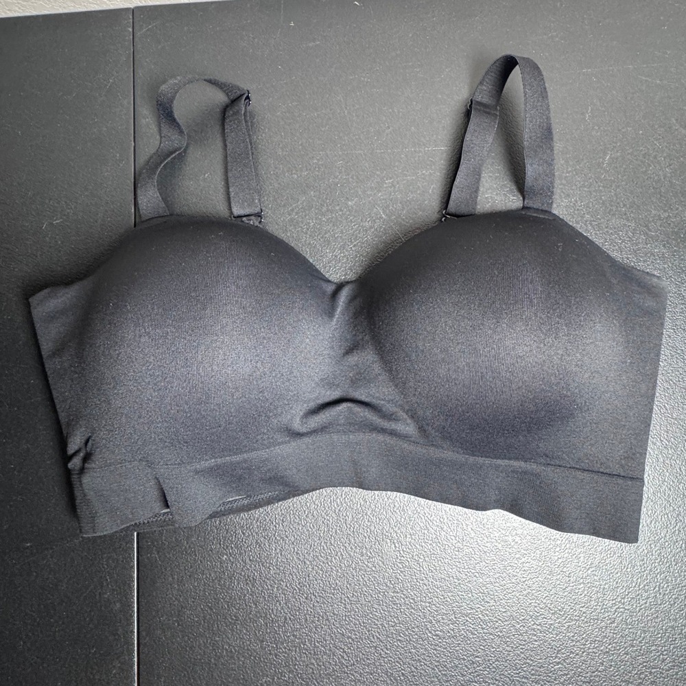 Truekind Supportive Comfort Wireless Shaper Bra Black Seamless XL 10210